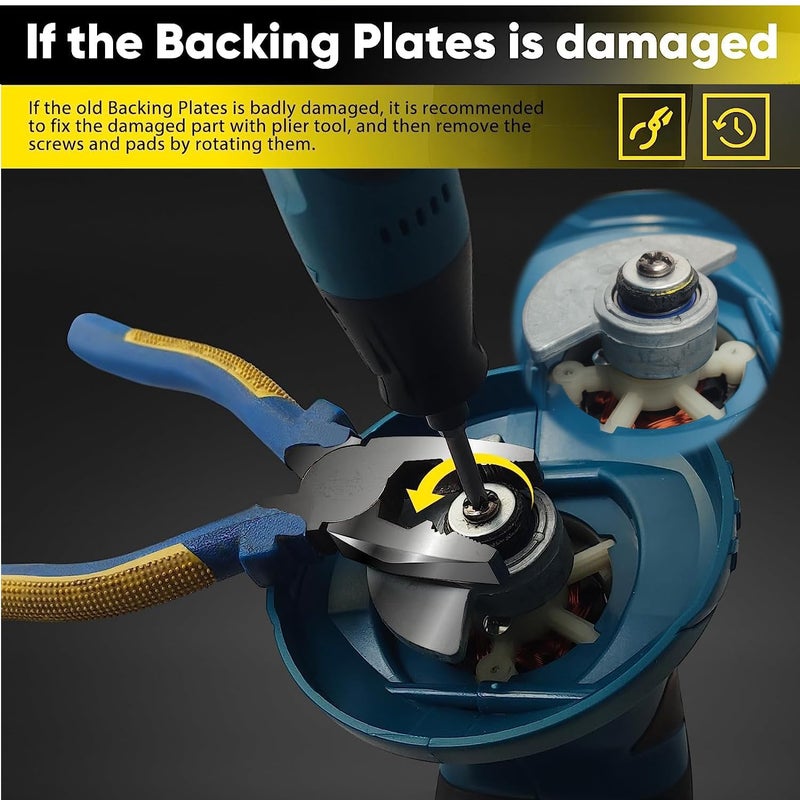Feenynic Backing Pads Compatible with Saker, GEVEELIFE, Eioehtl, TEETOK, Takuoo, Color Tree, DmgicPro, LOTKEY, Carrkoopy Cordless Buffer, Saker Buffer Pads, 6 Inch 2 Pack Buffer Polishing Backing Plates - Image 4